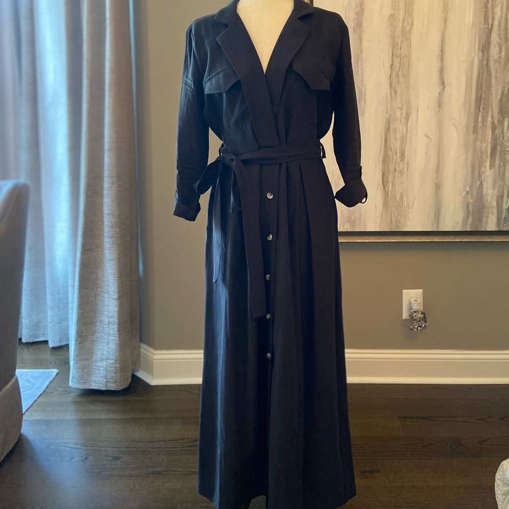 Zara Black Button Down Dress